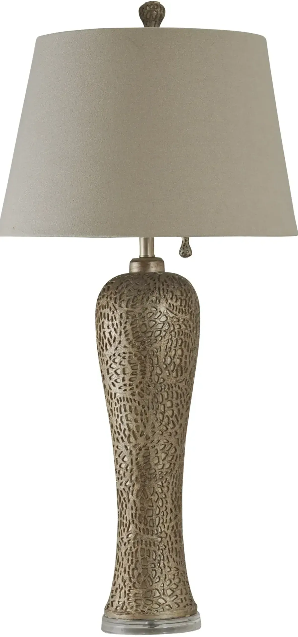 Bellevue Silver Table Lamp with Acrylic Base