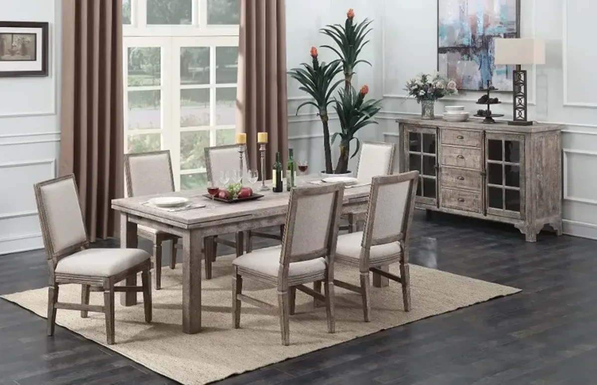 Interlude II Weathered Pine 5 Piece Dining Room Set