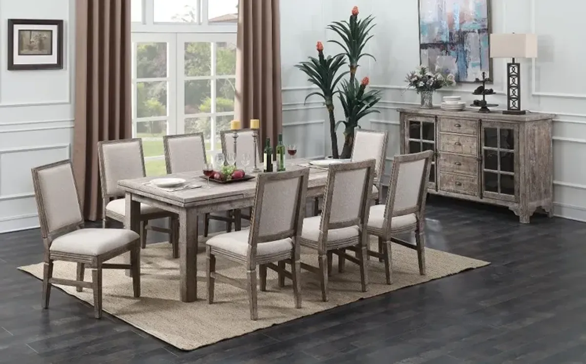 Interlude II Weathered Pine 5 Piece Dining Room Set