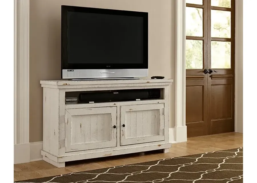 Willow Distressed White 54" TV Stand