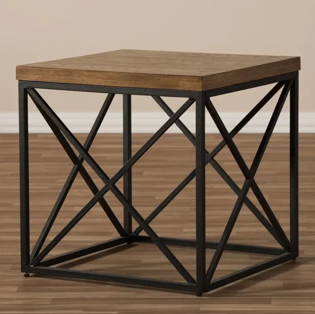 Vintage Industrial End Table - Holden