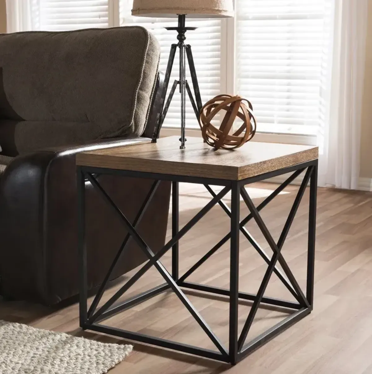 Vintage Industrial End Table - Holden