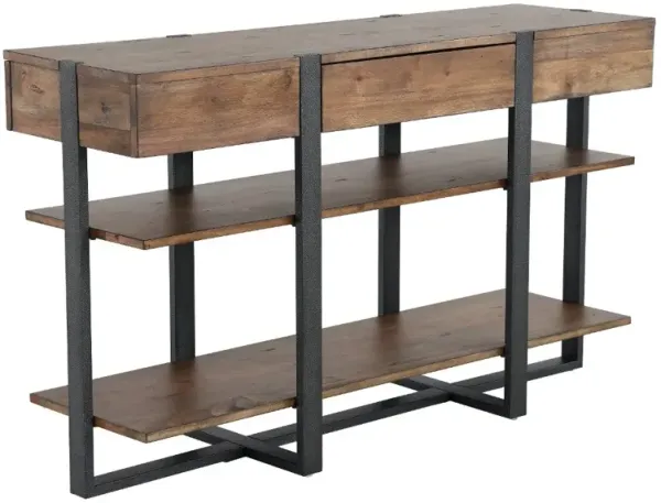 Prescott Brown Console Table