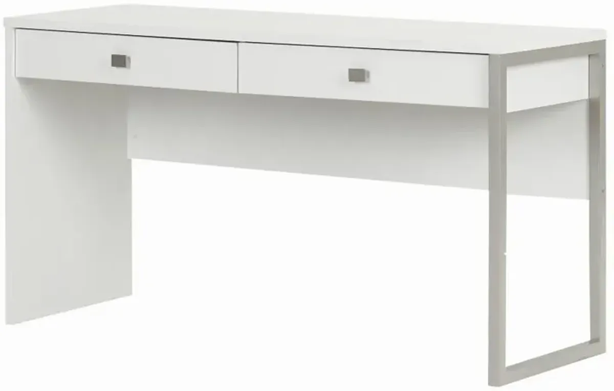 Interface White Desk with 2 Drawers - South Shore