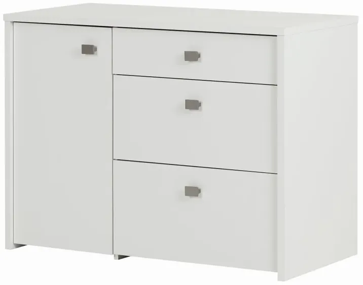 Interface White Storage Unit with File Drawer - South Shore