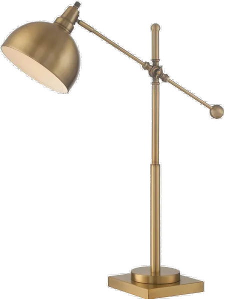 Cupola Brushed Brass Desk Lamp