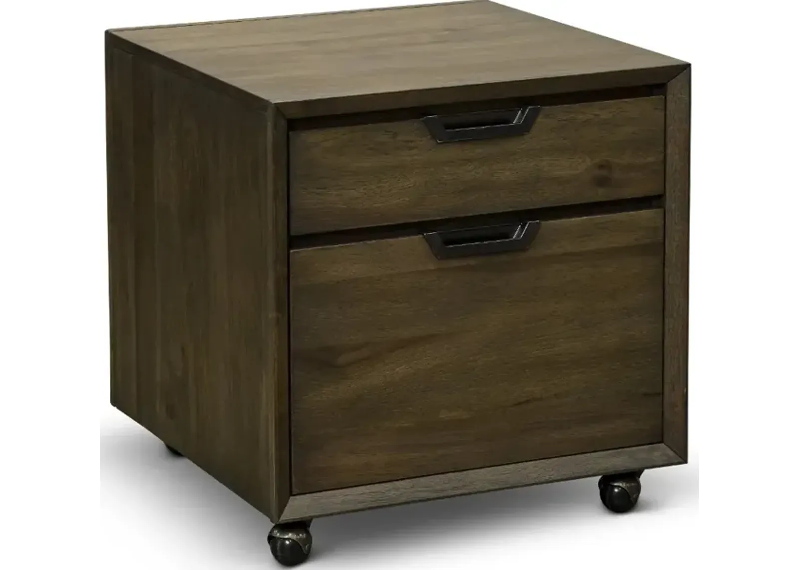 Harper Point Brown 2 Drawer Rolling File Cabinet