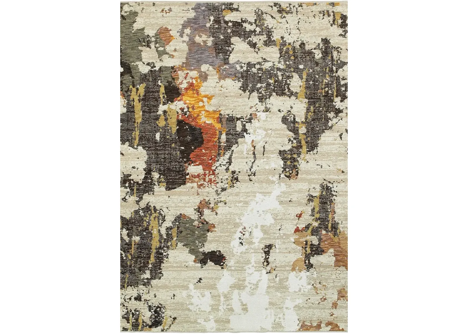 Evolution 5 x 8 Contemporary Beige and Charcoal Area Rug