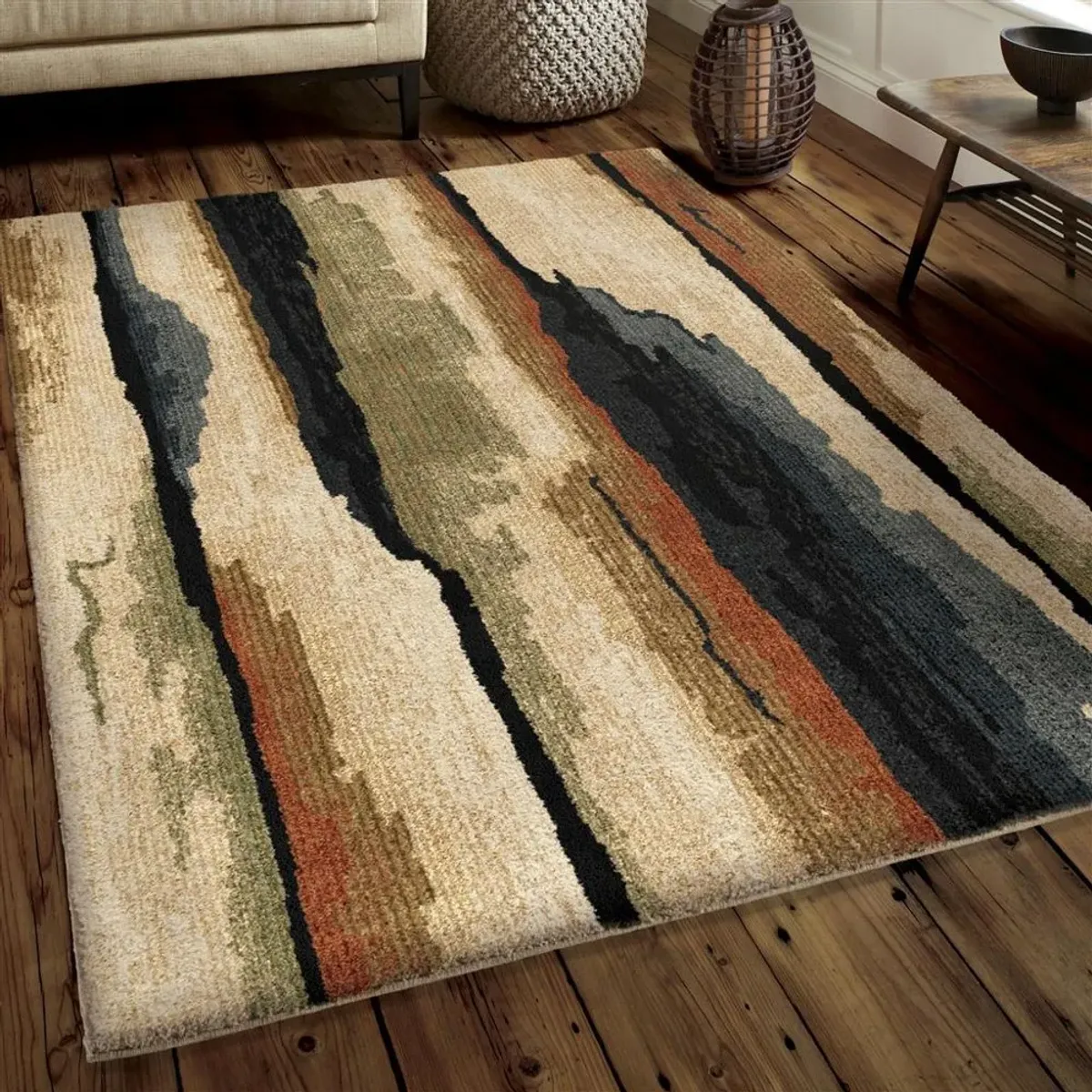 Next-Generation 5 x 8 Rock Cliff Multi-Colored Area Rug