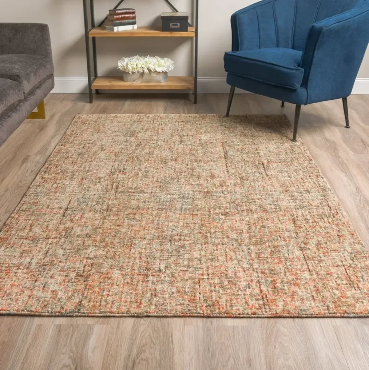 Calisa 5 x 8 Kaleidoscope Rust Area Rug