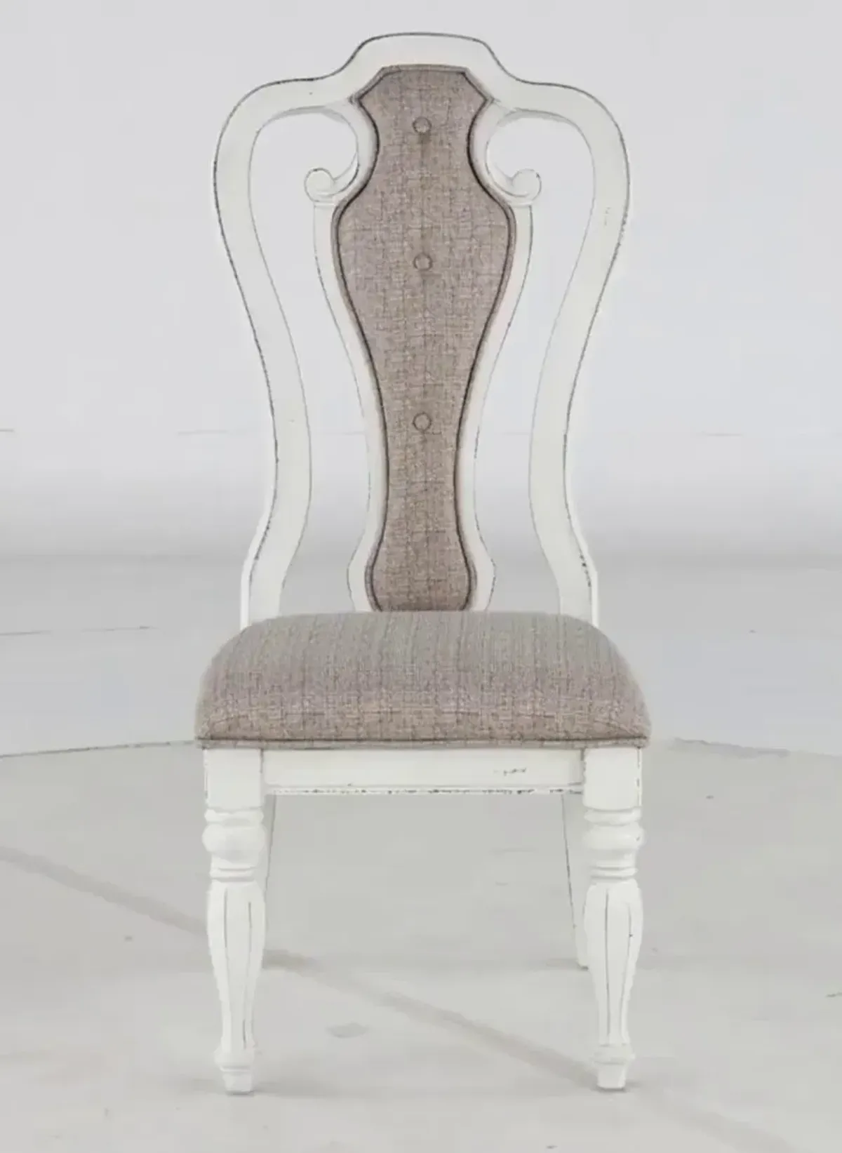 Magnolia Manor Antique White Upholstered Dining Chair