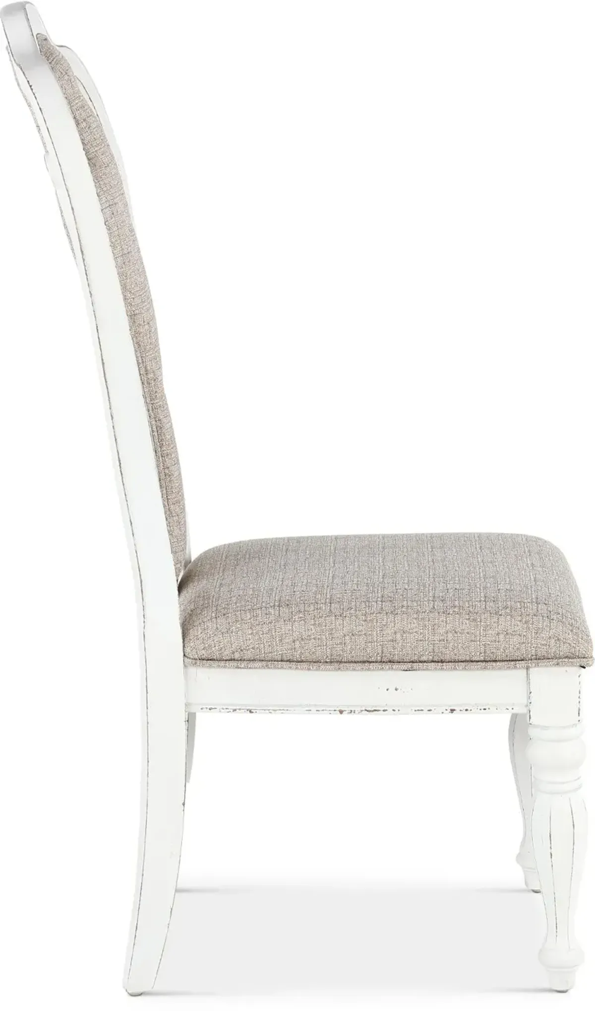 Magnolia Manor Antique White Upholstered Dining Chair