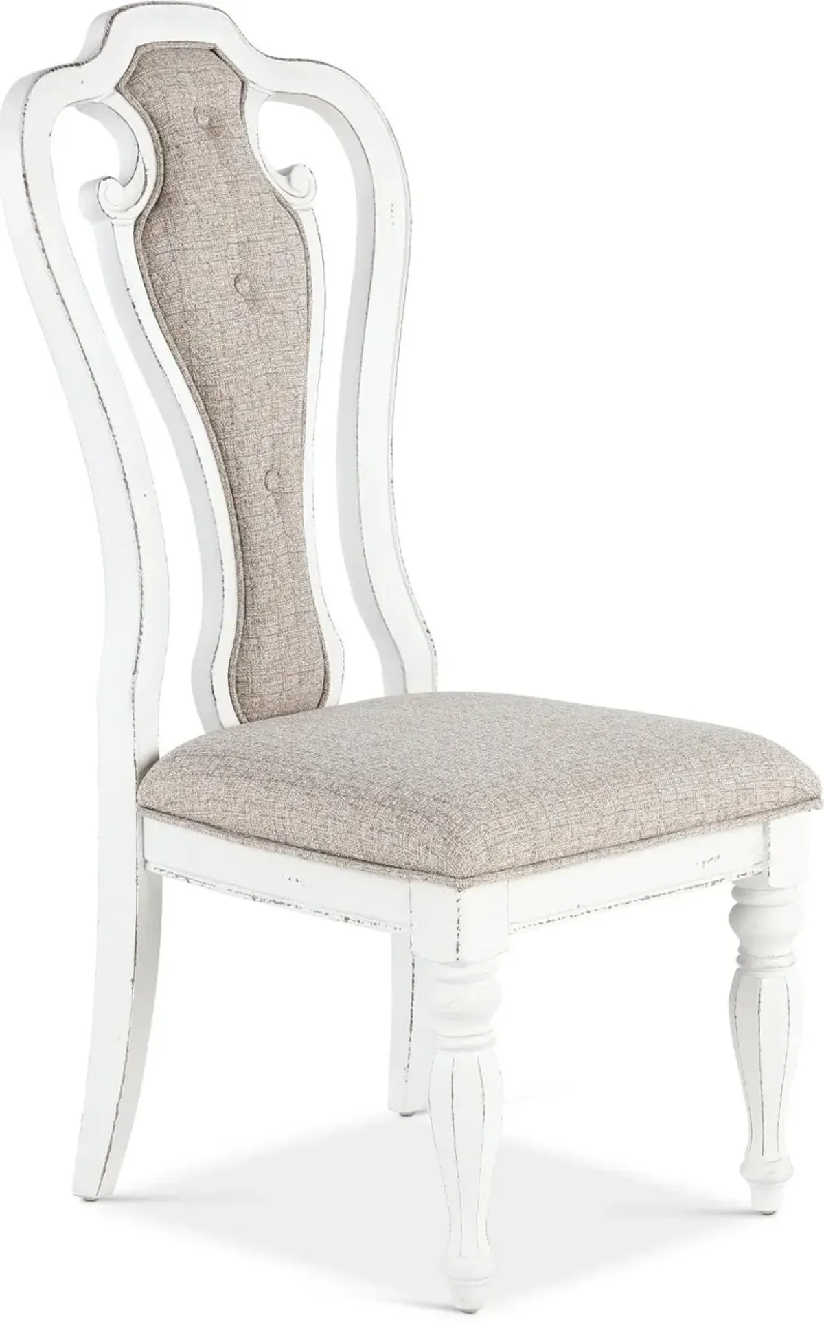 Magnolia Manor Antique White Upholstered Dining Chair