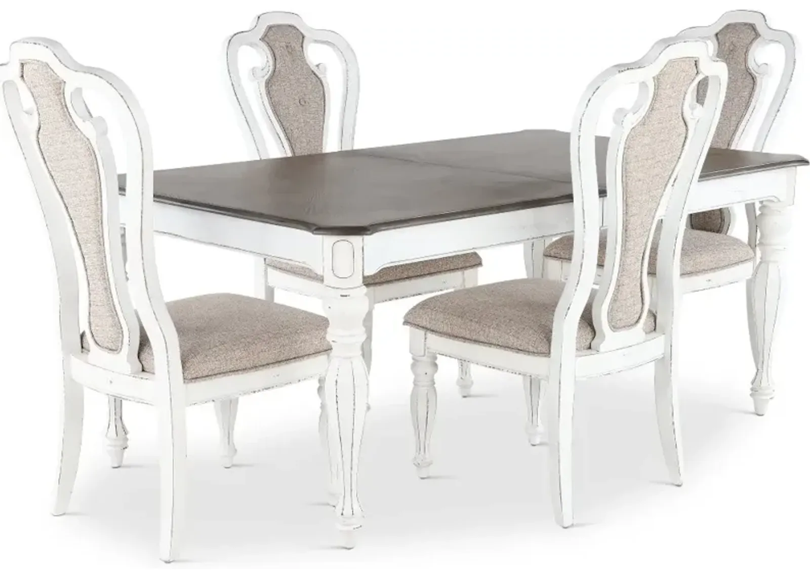 Magnolia Manor Antique White 5 Piece Dining Set