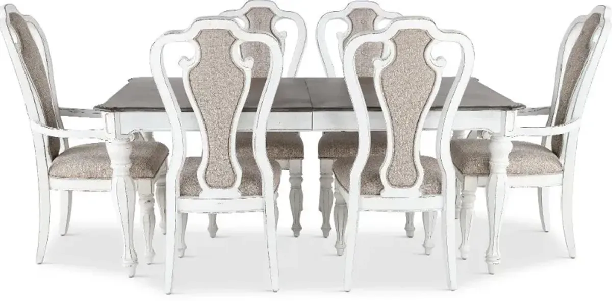 Magnolia Manor Antique White 7 Piece Dining Set