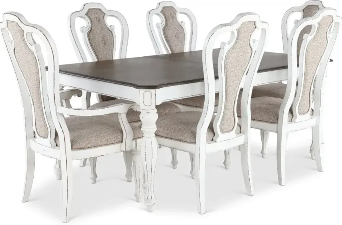 Magnolia Manor Antique White 7 Piece Dining Set