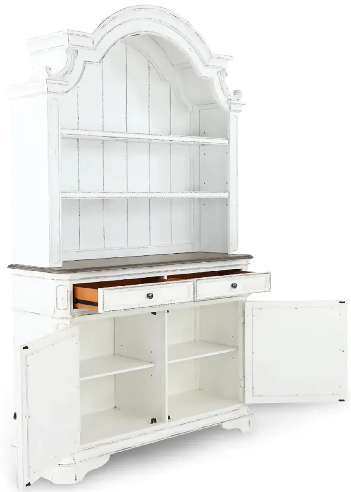 Magnolia Manor Antique White China Cabinet