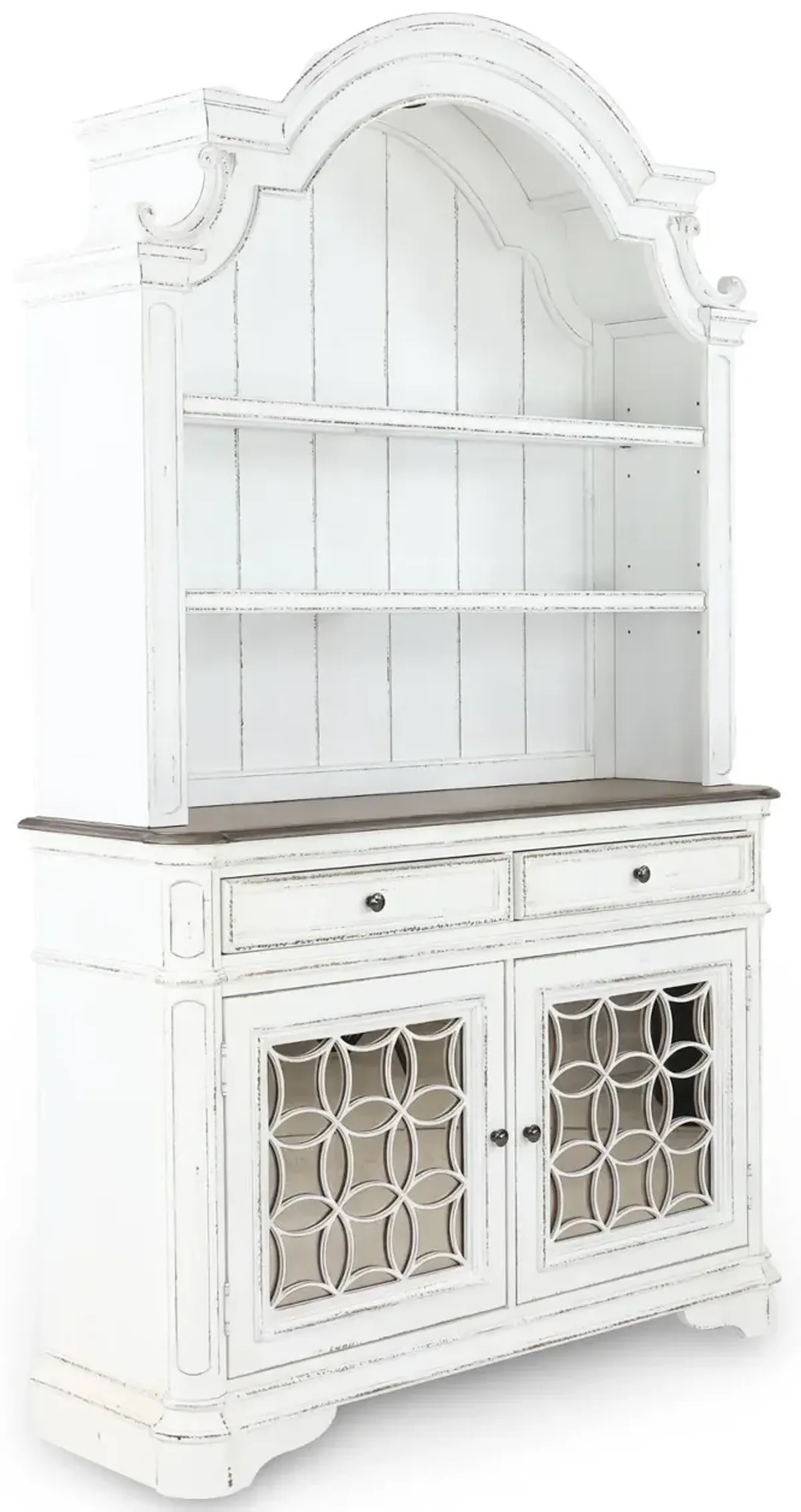 Magnolia Manor Antique White China Cabinet