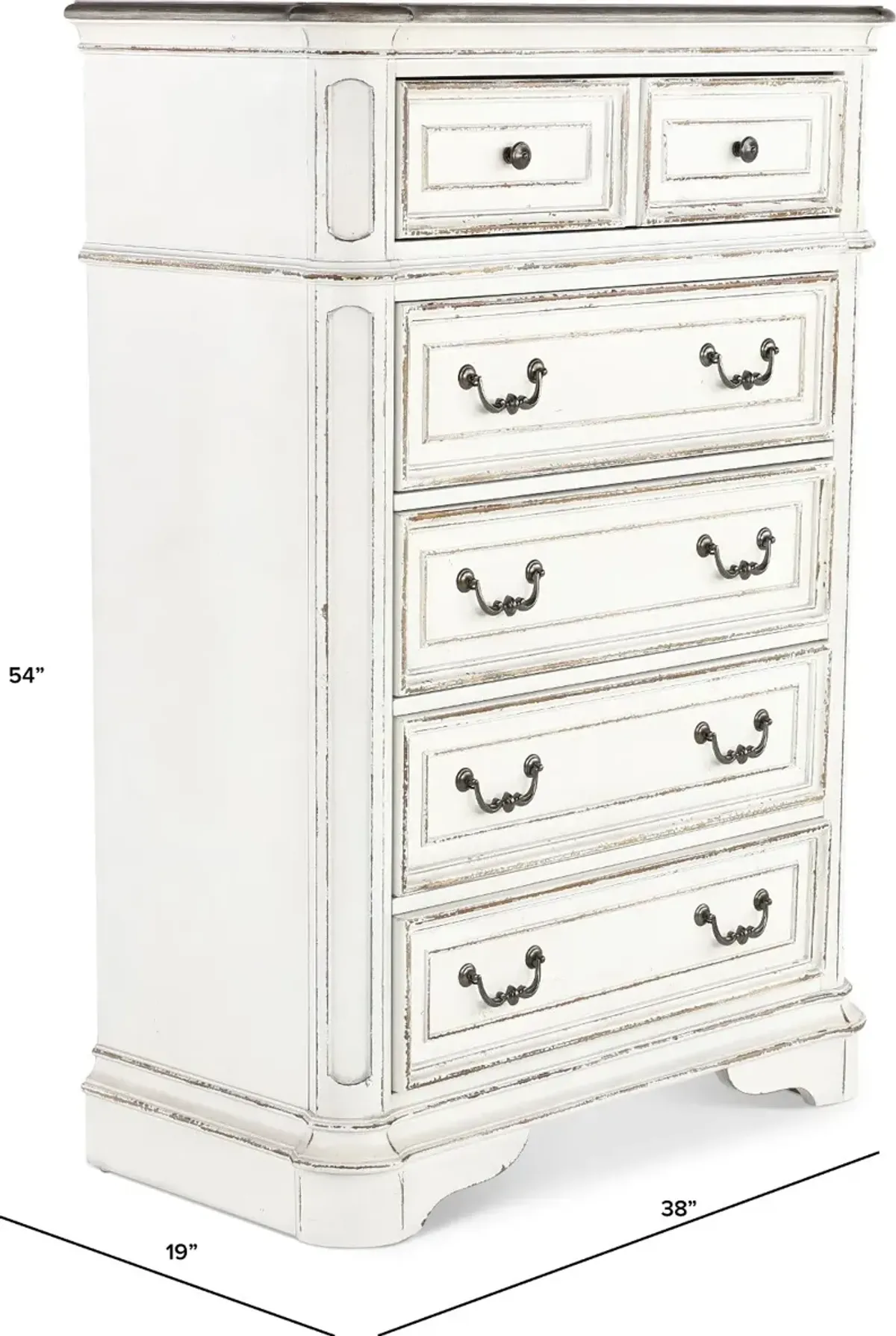 Magnolia Manor Antique White Chest of Drawers