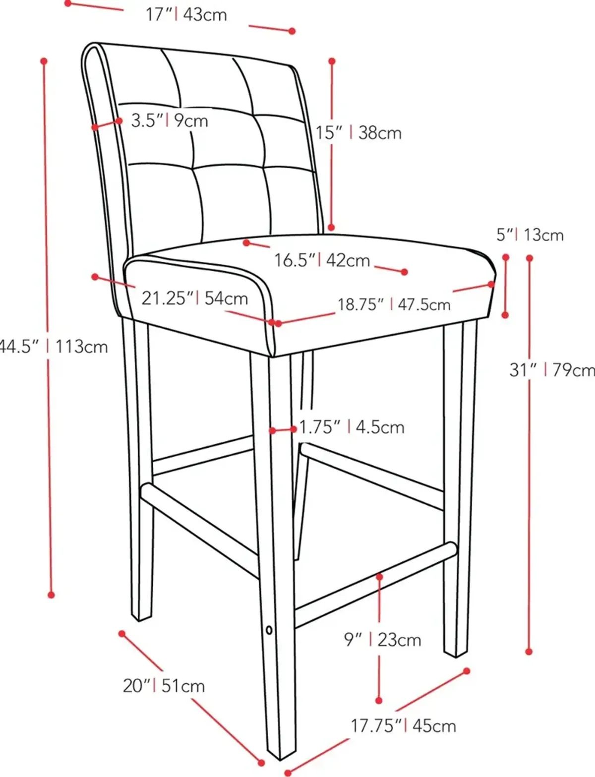 Antonio Gray Bar Stool