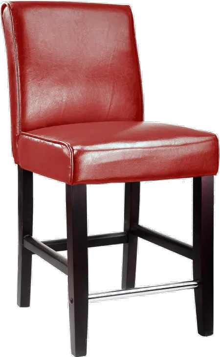 Antonio Red Upholstered Counter Height Stool