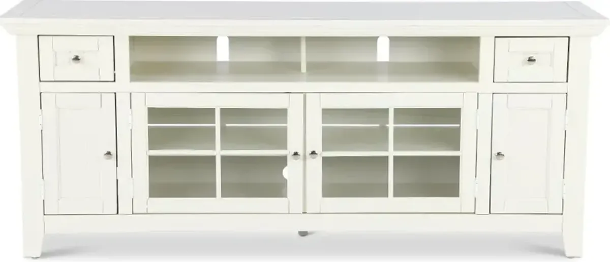 Country White 72 Inch TV Stand