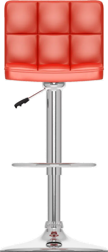 Carson Red Adjustable Bar Stool, Set of 2