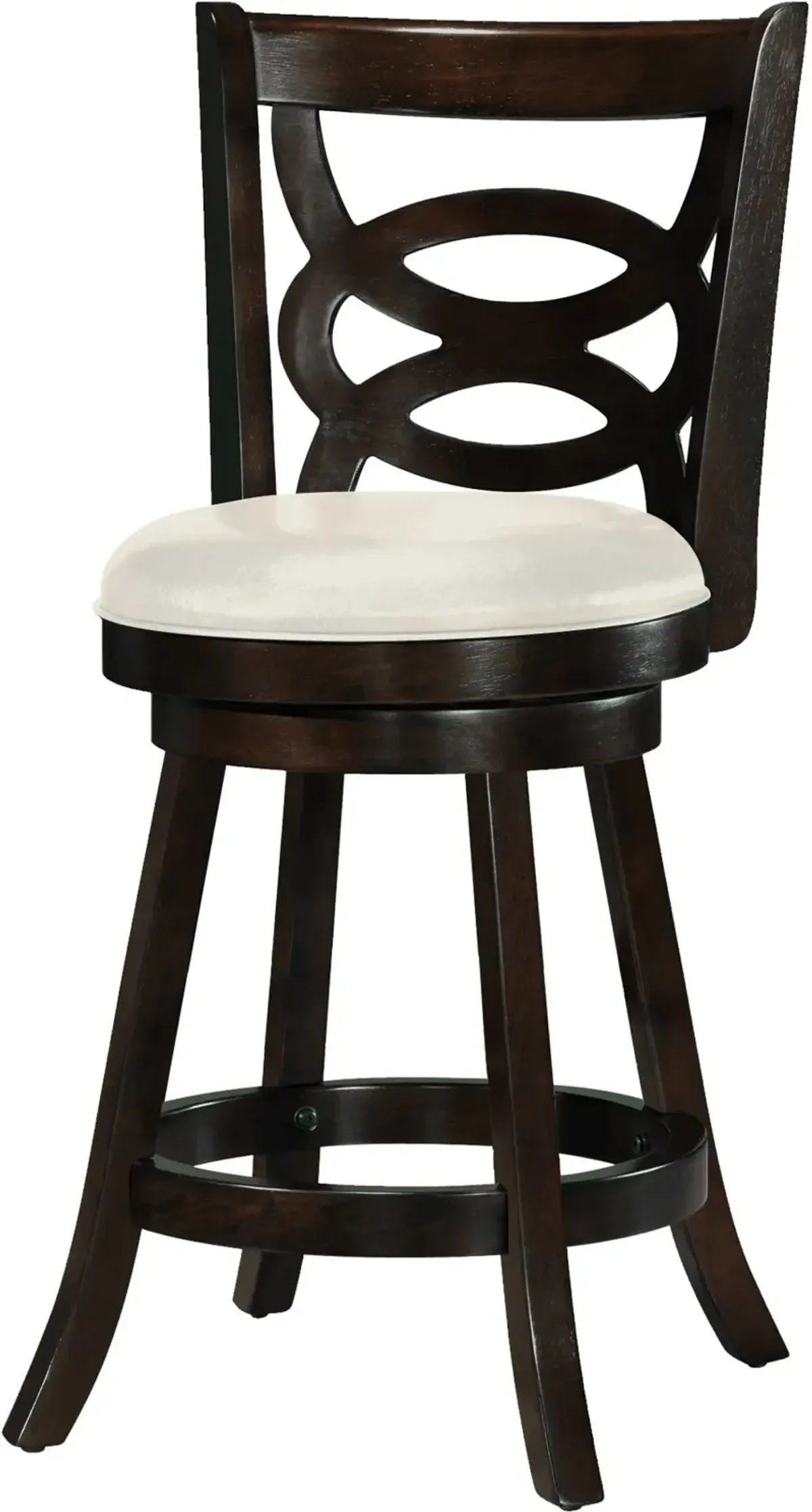 Woodgrove Dark Brown and White Counter Height Stool, Set of 2