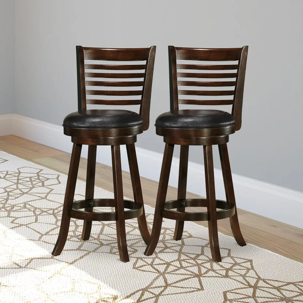 Woodgrove Cappuccino and Black Bar Stool, Set of 2