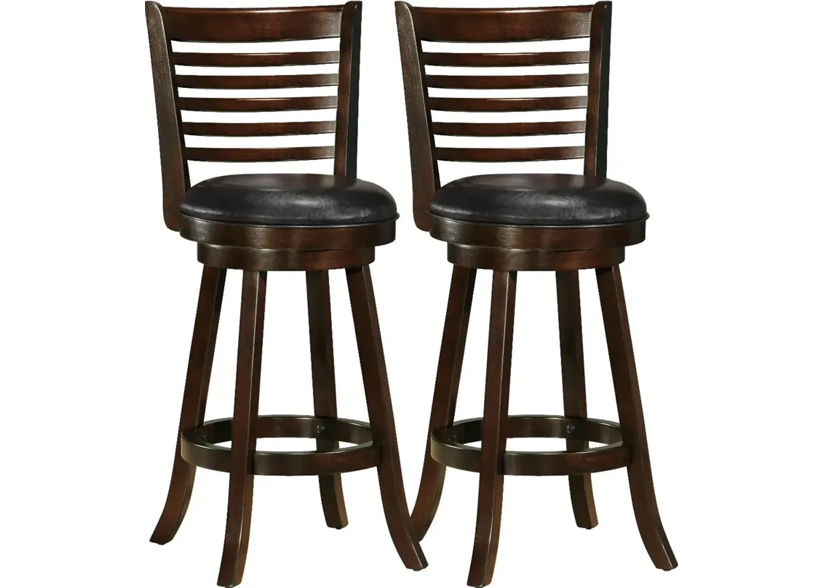 Woodgrove Cappuccino and Black Bar Stool, Set of 2