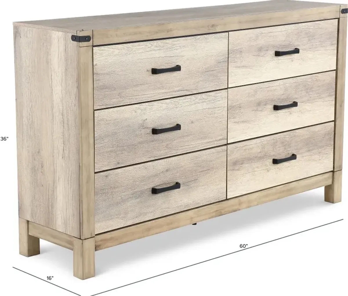 Matteo Antiqued White Dresser