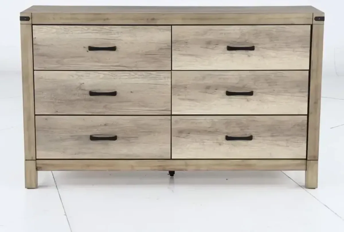 Matteo Antiqued White Dresser