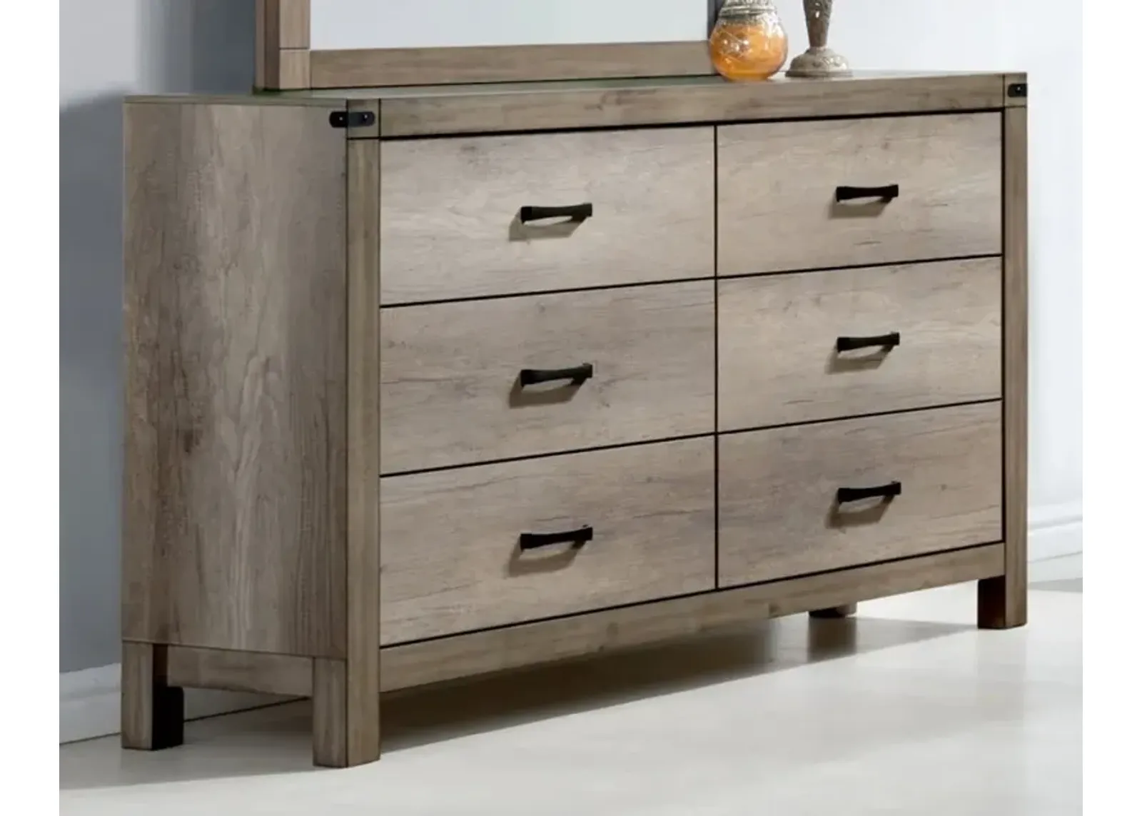 Matteo Antiqued White Dresser