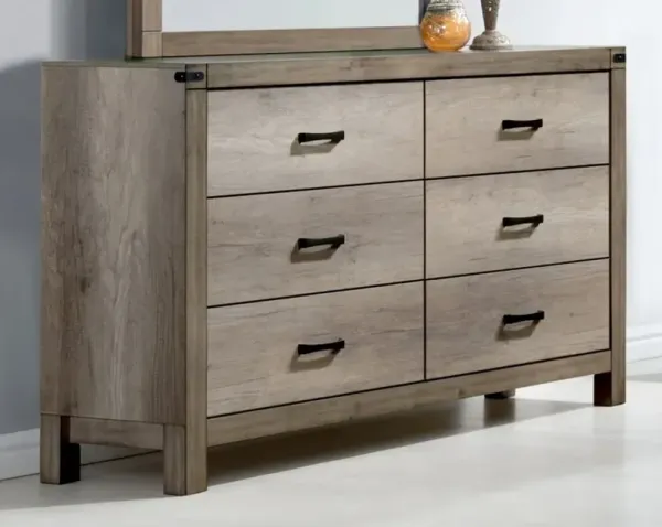 Matteo Antiqued White Dresser