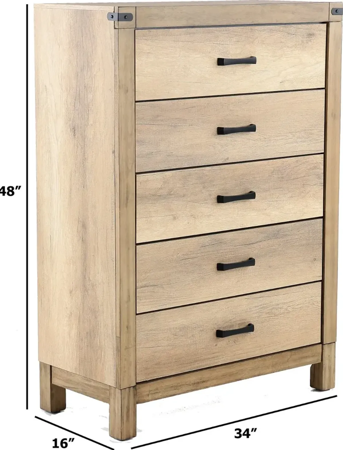 Matteo Rustic Contemporary Antiqued White Chest of Drawers