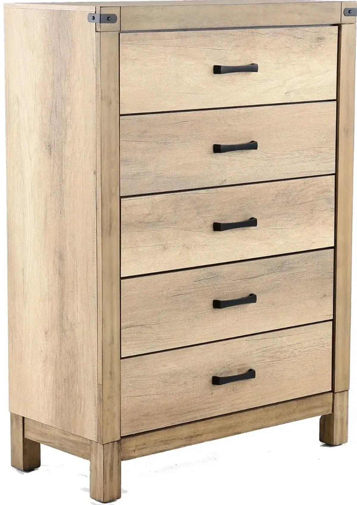 Matteo Rustic Contemporary Antiqued White Chest of Drawers