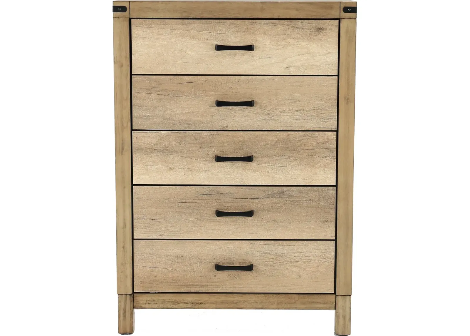 Matteo Rustic Contemporary Antiqued White Chest of Drawers