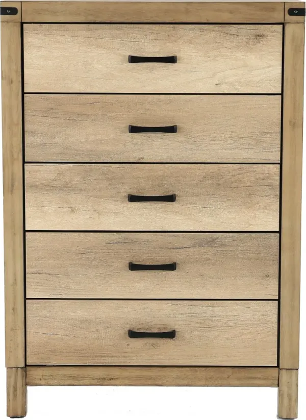 Matteo Rustic Contemporary Antiqued White Chest of Drawers