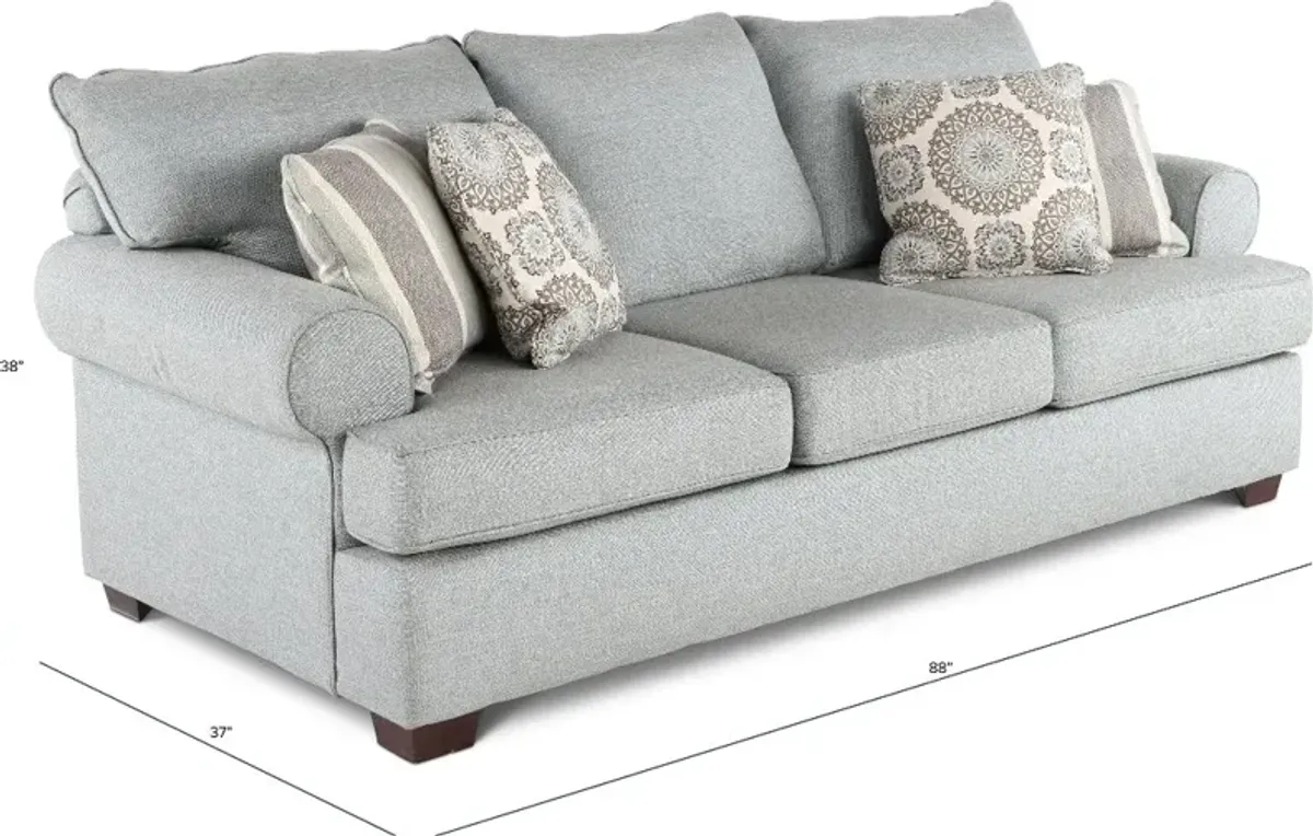 Alison Blue-Gray Sofa