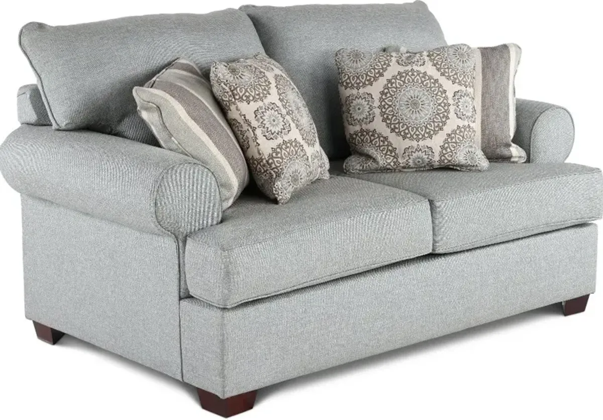 Alison Blue-Gray Loveseat