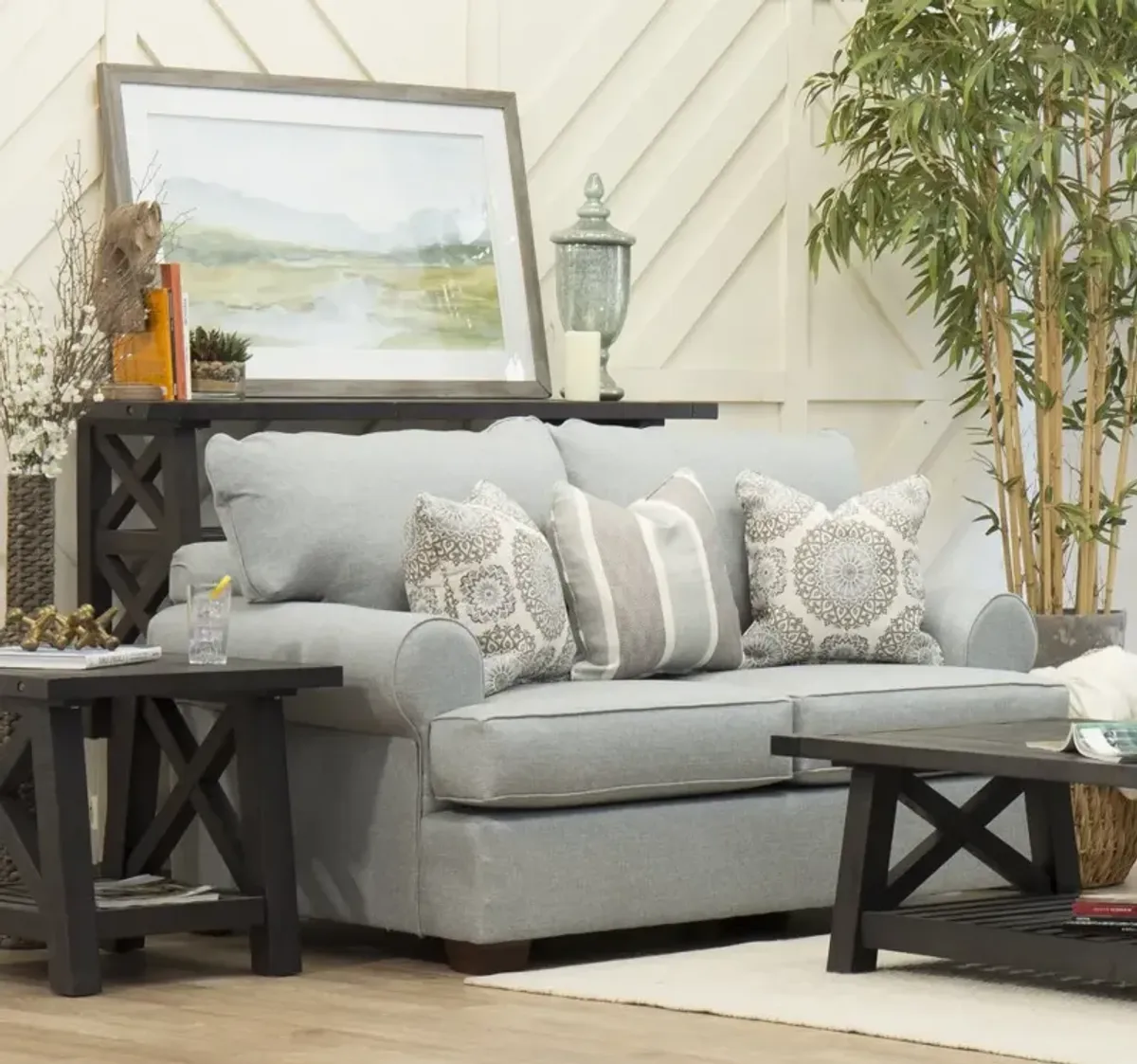 Alison Blue-Gray Loveseat