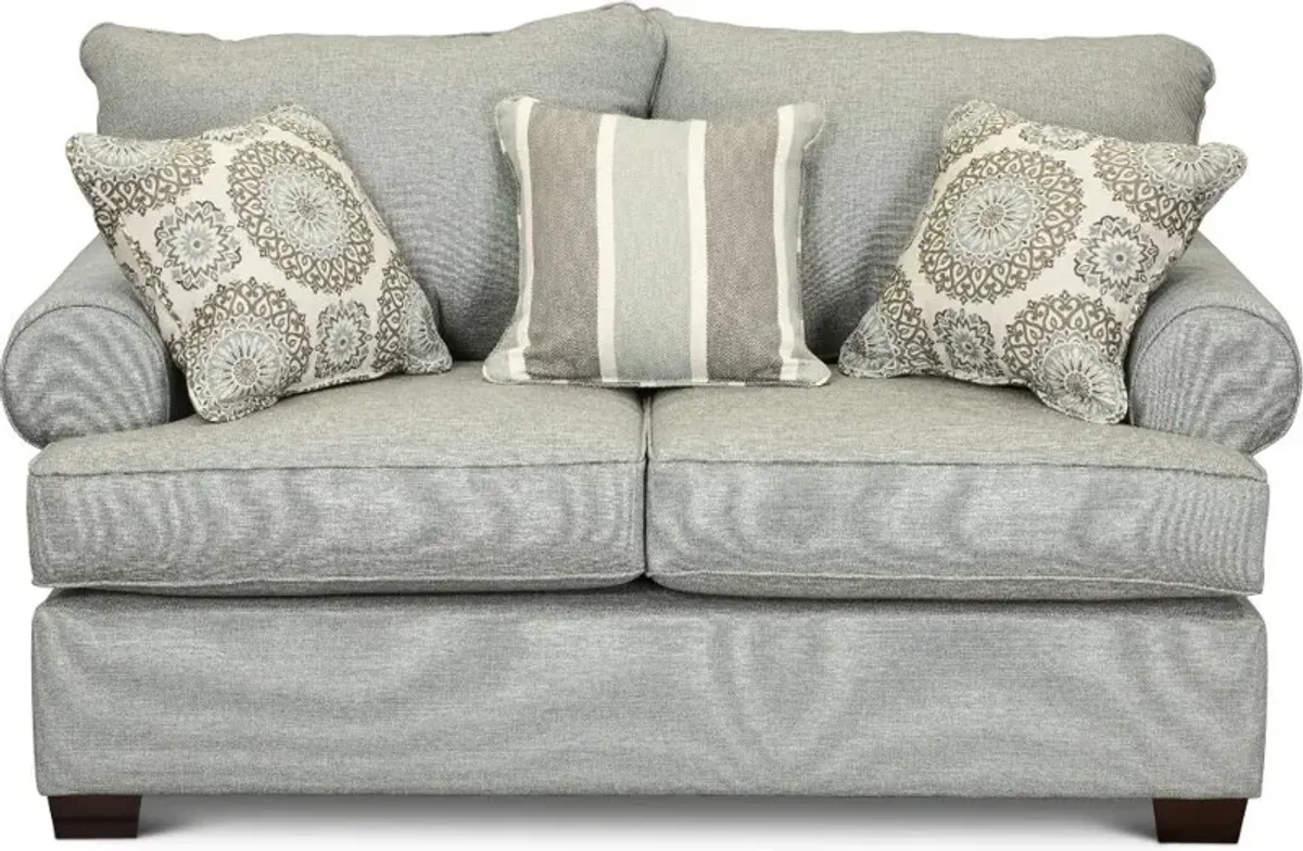 Alison Blue-Gray Loveseat