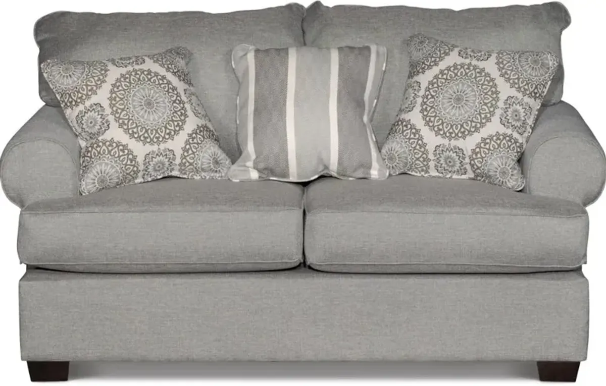 Alison Blue-Gray Loveseat