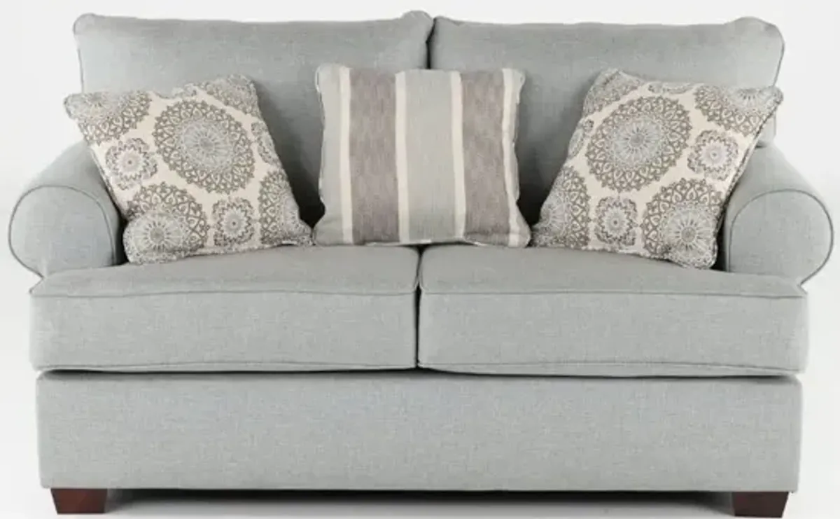 Alison Blue-Gray Loveseat