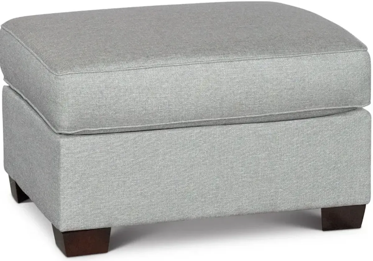 Alison Blue-Gray Ottoman