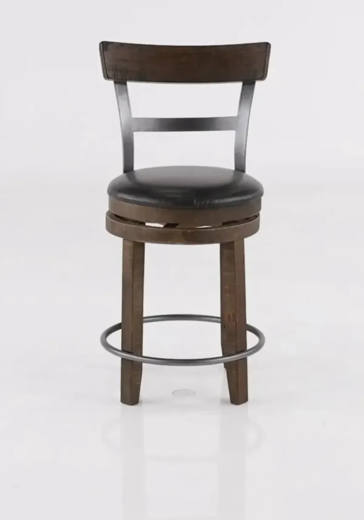 Barrel Tobacco Brown Swivel Counter Height Stool