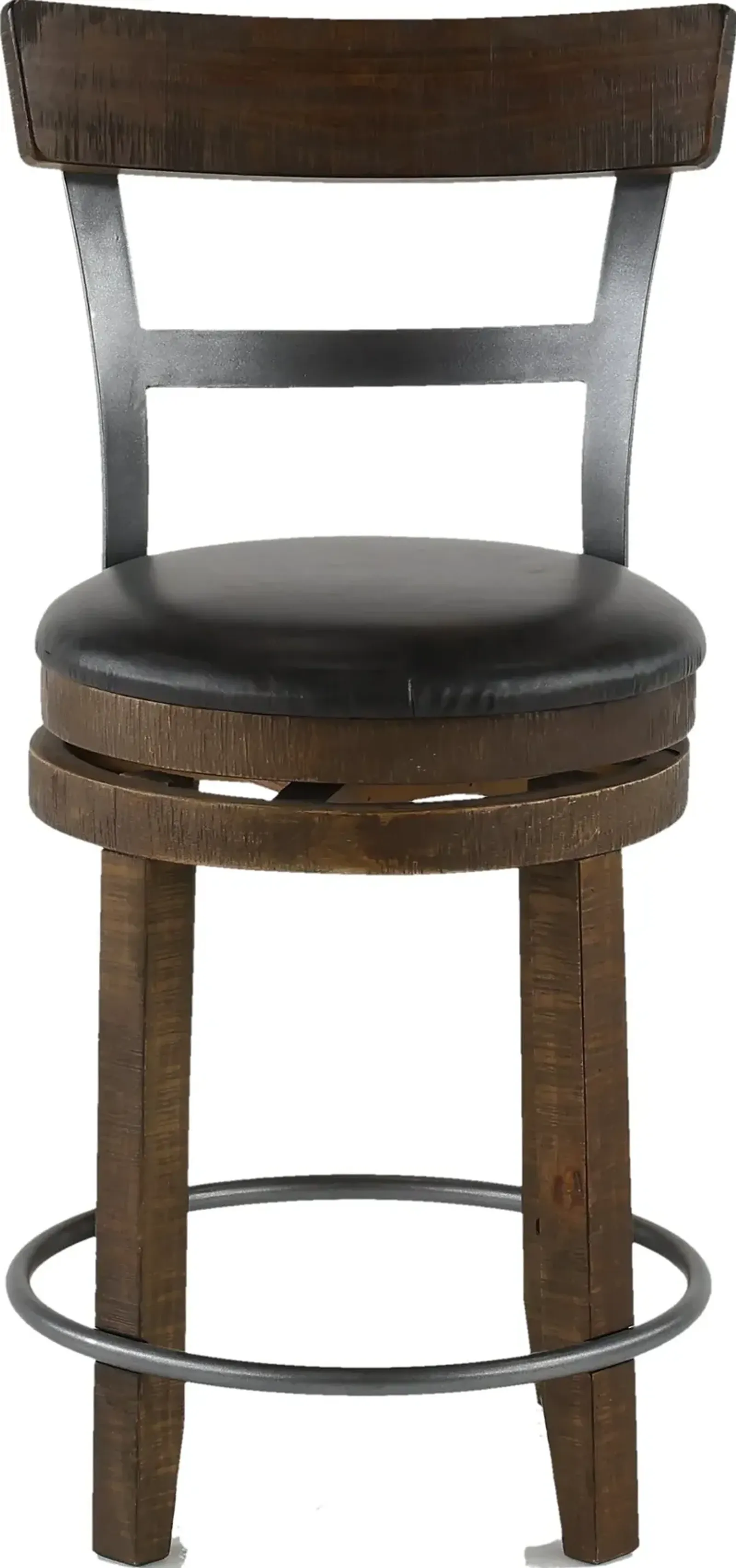 Barrel Tobacco Brown Swivel Counter Height Stool