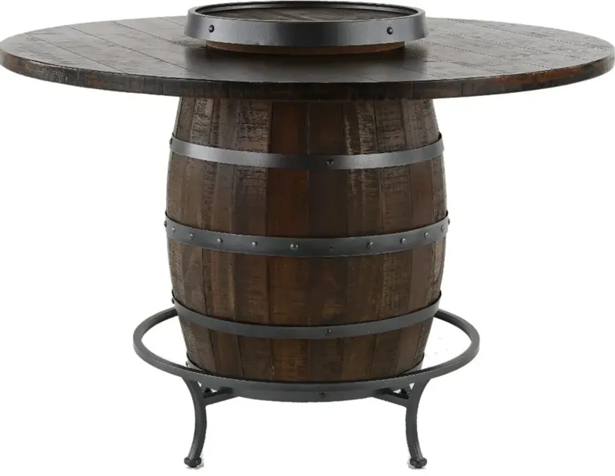 Barrel Tobacco Brown Counter Table