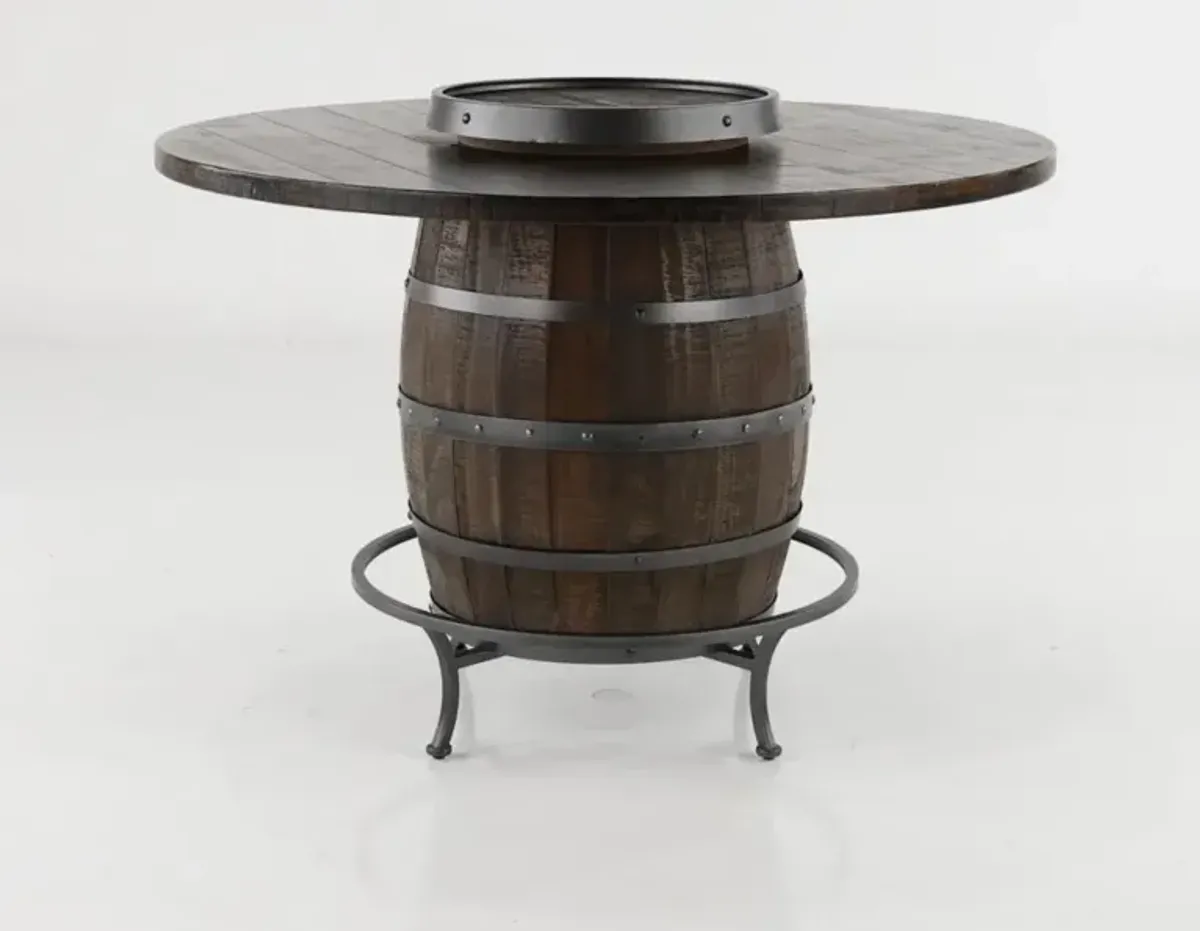 Barrel Tobacco Brown Counter Table