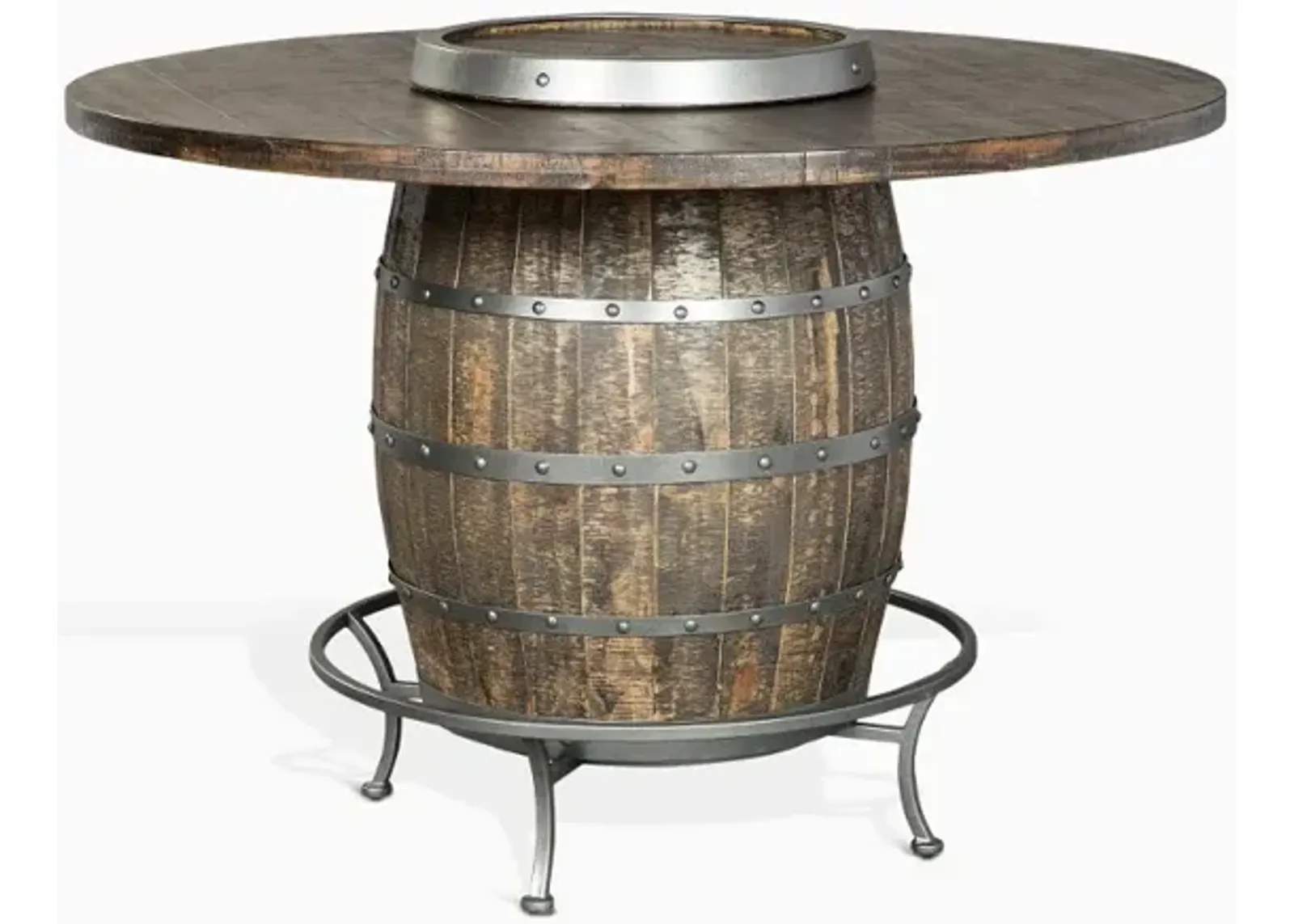 Barrel Tobacco Brown Counter Table